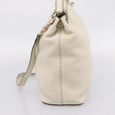 GUCCI Soho Shoulder Bag Leather 2way White Gold 408825 Auth ka6326V-5