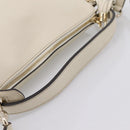 GUCCI Soho Shoulder Bag Leather 2way White Gold 408825 Auth ka6326V-7