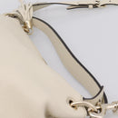GUCCI Soho Shoulder Bag Leather 2way White Gold 408825 Auth ka6326V-8