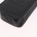 Gianni Versace Cigarette Case Leather Black Gold Auth ka6329-16