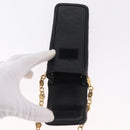 Gianni Versace Cigarette Case Leather Black Gold Auth ka6329-10