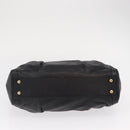 Salvatore Ferragamo Gancini Shoulder Bag Leather Black Gold Auth ka633-5