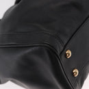 Salvatore Ferragamo Gancini Shoulder Bag Leather Black Gold Auth ka633-14