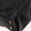 Salvatore Ferragamo Gancini Shoulder Bag Leather Black Gold Auth ka633-17