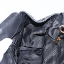 Salvatore Ferragamo Gancini Shoulder Bag Leather Black Gold Auth ka633-21