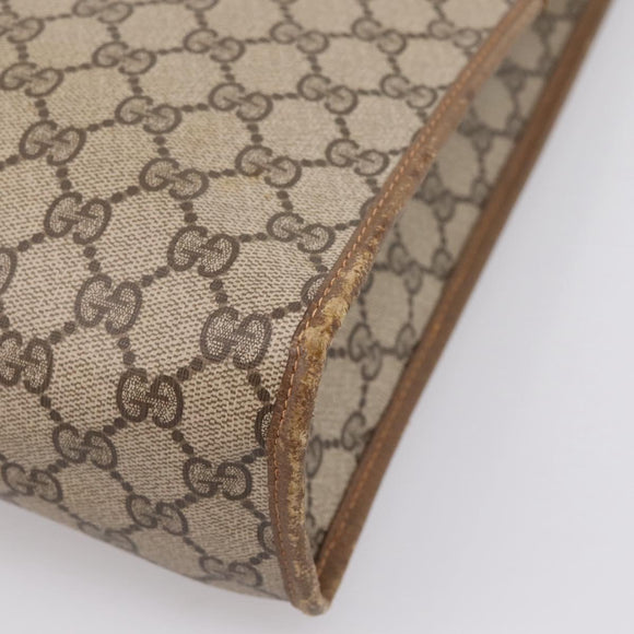 GUCCI GG Supreme Web Sherry Line Tote Bag PVC Beige Gold 89 02 092 Auth ka6331