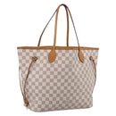 LOUIS VUITTON Damier Azur Neverfull MM Tote Bag N51107 LV Auth ka6333-1