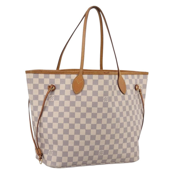 LOUIS VUITTON Damier Azur Neverfull MM Tote Bag N51107 LV Auth ka6333