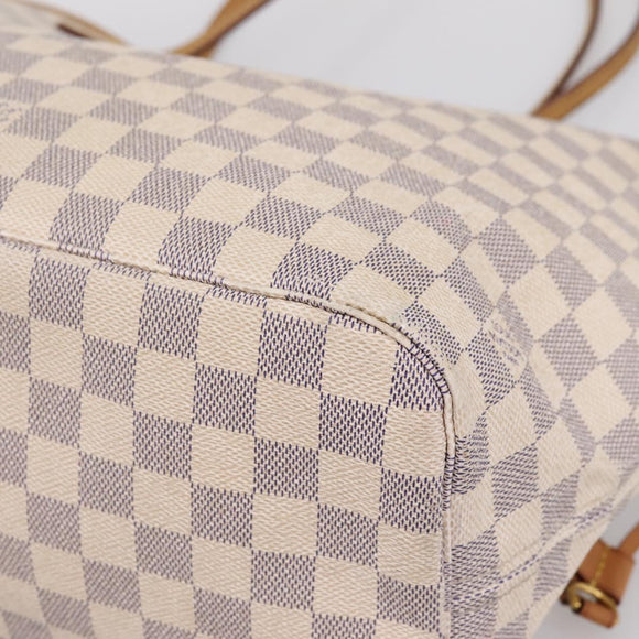 LOUIS VUITTON Damier Azur Neverfull MM Tote Bag N51107 LV Auth ka6333