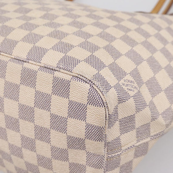 LOUIS VUITTON Damier Azur Neverfull MM Tote Bag N51107 LV Auth ka6333