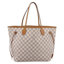 LOUIS VUITTON Damier Azur Neverfull MM Tote Bag N51107 LV Auth ka6333-13