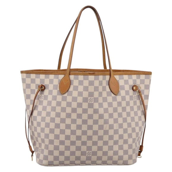 LOUIS VUITTON Damier Azur Neverfull MM Tote Bag N51107 LV Auth ka6333