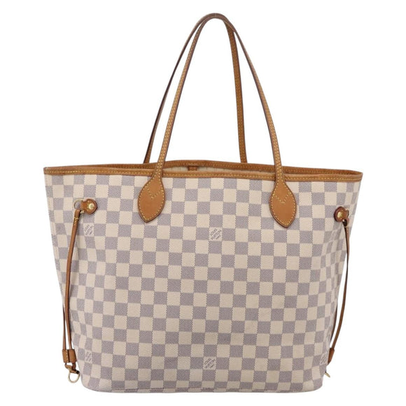 LOUIS VUITTON Damier Azur Neverfull MM Tote Bag N51107 LV Auth ka6333