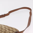 GUCCI GG Canvas Web Sherry Line Shoulder Bag Beige Silver 308930 Auth ka6334-10