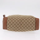 GUCCI GG Canvas Web Sherry Line Shoulder Bag Beige Silver 308930 Auth ka6334-16