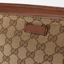 GUCCI GG Canvas Web Sherry Line Shoulder Bag Beige Silver 308930 Auth ka6334-21