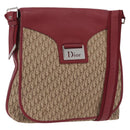 Christian Dior Trotter Canvas Shoulder Bag Beige Silver Auth ka6335V-1