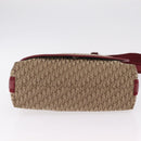 Christian Dior Trotter Canvas Shoulder Bag Beige Silver Auth ka6335V-5
