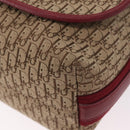 Christian Dior Trotter Canvas Shoulder Bag Beige Silver Auth ka6335V-16