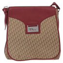 Christian Dior Trotter Canvas Shoulder Bag Beige Silver Auth ka6335V-13