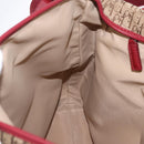Christian Dior Trotter Canvas Shoulder Bag Beige Silver Auth ka6335V-25