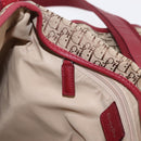 Christian Dior Trotter Canvas Shoulder Bag Beige Silver Auth ka6335V-26