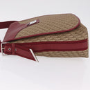 Christian Dior Trotter Canvas Shoulder Bag Beige Silver Auth ka6335V-4