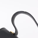 CELINE Hand Bag Leather Black Gold Auth ka6337-8