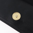 CELINE Hand Bag Leather Black Gold Auth ka6337-21