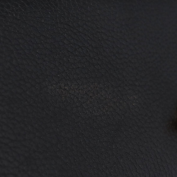 CELINE Hand Bag Leather Black Gold Auth ka6337