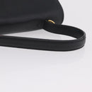 CELINE Hand Bag Leather Black Gold Auth ka6337-7