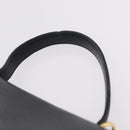 CELINE Hand Bag Leather Black Gold Auth ka6337-15