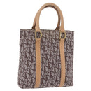 Christian Dior Trotter Canvas Hand Bag Brown Gold Auth ka6338V-1