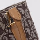 Christian Dior Trotter Canvas Hand Bag Brown Gold Auth ka6338V-15