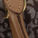Christian Dior Trotter Canvas Hand Bag Brown Gold Auth ka6338V-16