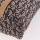 Christian Dior Trotter Canvas Hand Bag Brown Gold Auth ka6338V-20