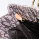 Christian Dior Trotter Canvas Hand Bag Brown Gold Auth ka6338V-24