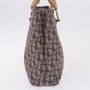 Christian Dior Trotter Canvas Hand Bag Brown Gold Auth ka6338V-4