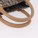 Christian Dior Trotter Canvas Hand Bag Brown Gold Auth ka6338V-7