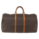 LOUIS VUITTON Monogram Keepall 55 Boston Bag M41424 LV Auth ka634-13