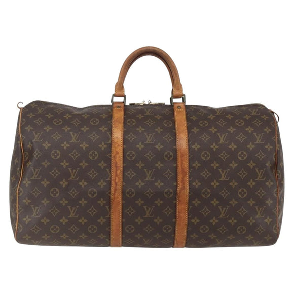 LOUIS VUITTON Monogram Keepall 55 Boston Bag M41424 LV Auth ka634
