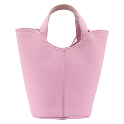 BALENCIAGA Wave XS Hand Bag Canvas 2way Pink Silver 619979 Auth ka6340V - 0