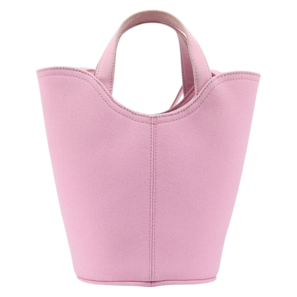 BALENCIAGA Wave XS Hand Bag Canvas 2way Pink Silver 619979 Auth ka6340V