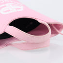 BALENCIAGA Wave XS Hand Bag Canvas 2way Pink Silver 619979 Auth ka6340V-7