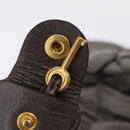 Miu Miu Matelasse Hand Bag Leather 2way Gray Gold Auth ka6343A-21