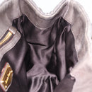 Miu Miu Matelasse Hand Bag Leather 2way Gray Gold Auth ka6343A-24