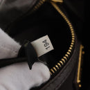 Miu Miu Matelasse Hand Bag Leather 2way Gray Gold Auth ka6343A-28