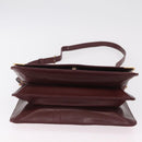 CARTIER Must Line Shoulder Bag Leather Bordeaux Gold Auth ka6344-11