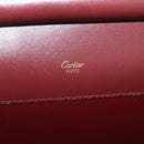 CARTIER Must Line Shoulder Bag Leather Bordeaux Gold Auth ka6344-19