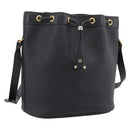 Christian Dior Honeycomb Canvas Shoulder Bag PVC Black Gold Auth ka6345-1